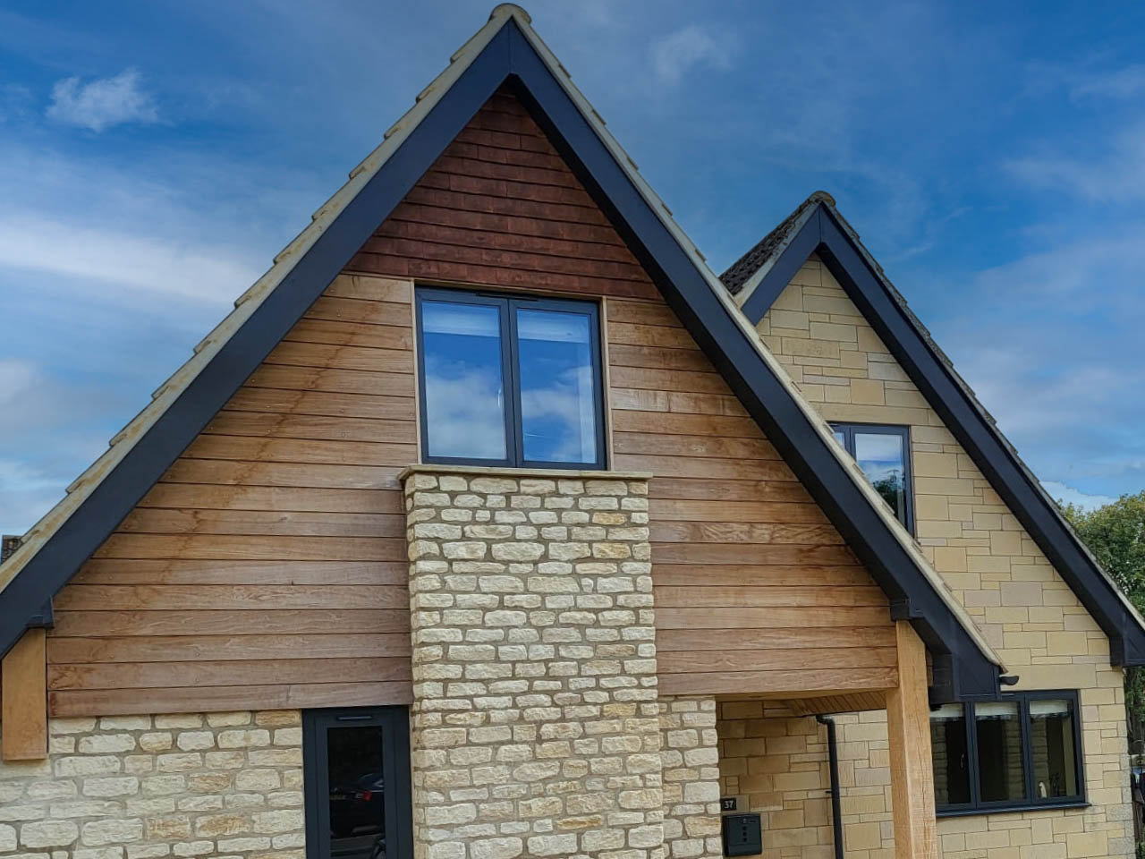 metal windows in a stylish house
