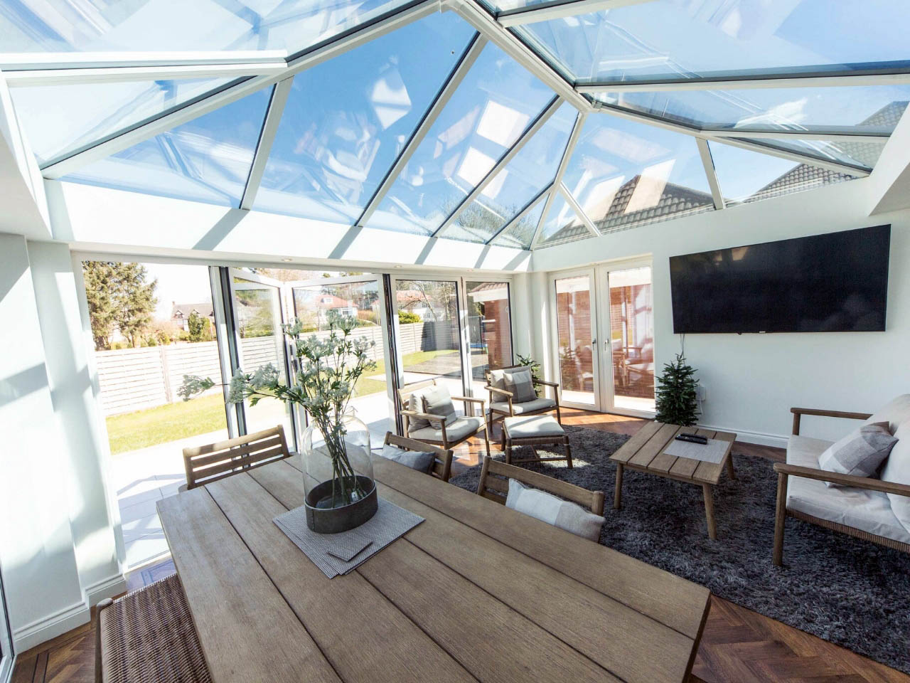 interior view of a modern orangery